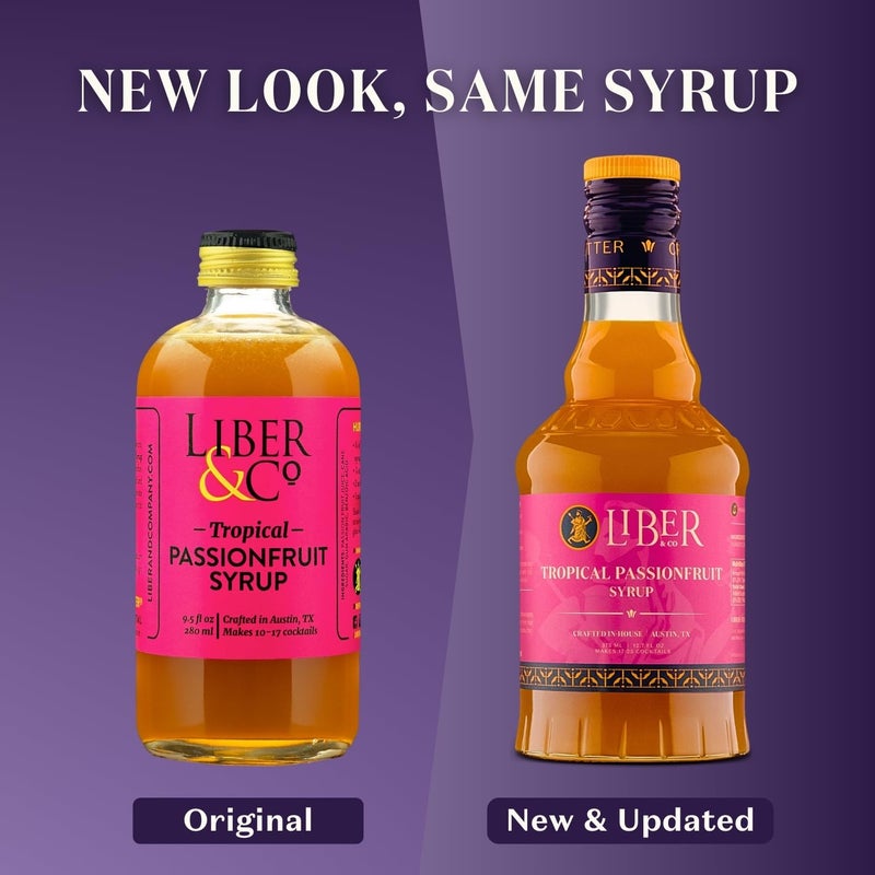 Liber & Co. Tropical Passionfruit Syrup (12.7 oz) - Craft Cocktail Mixer with 50% Passionfruit Juice - Perfect for Hurricanes, Saturns & Tiki Drinks - Image 4
